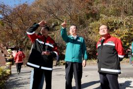 괴산군 칠성면 산불발생 현장 방문 (2025.11.10)