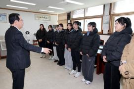 괴산군 여자씨름단 태안 설날씨름대회 출전 격려 (2026.02.09)