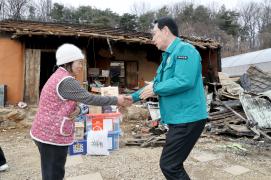 괴산군 사리면 화재 농가 방문 (2026.03.16)